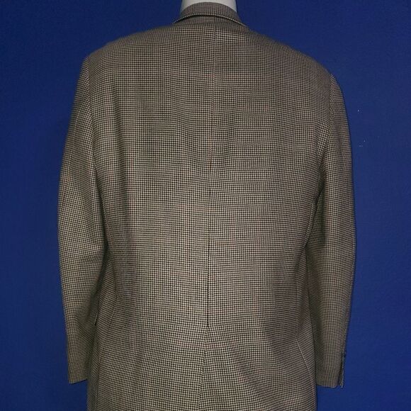 Tasso Elba Men's Wool & Cashmere Multicolor Houndstooth Sport Coat Size 42 Long - Picture 8 of 8